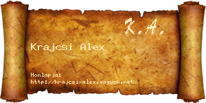 Krajcsi Alex névjegykártya